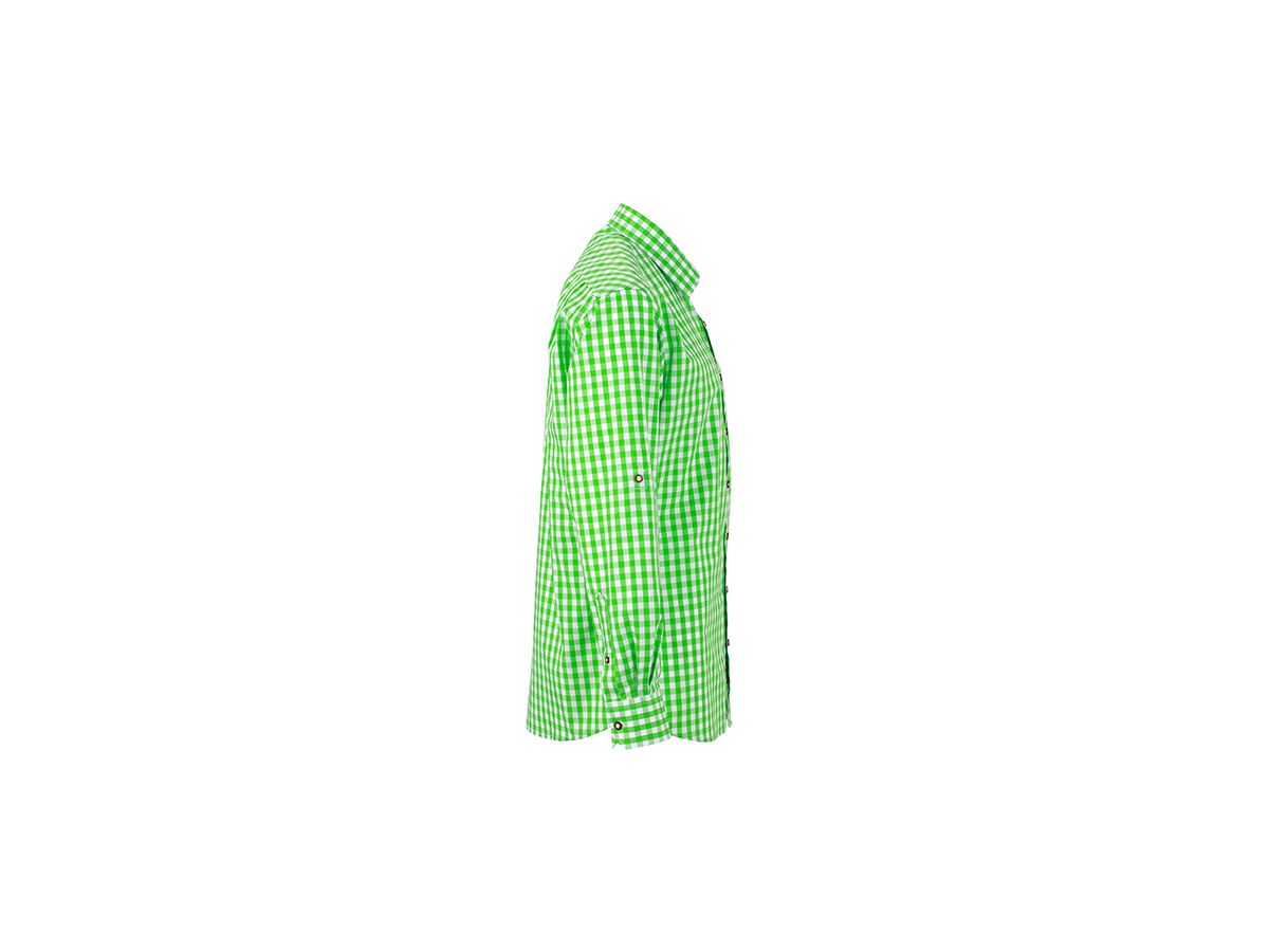 JN Mens Traditional Shirt JN638 100% BW, green/white, Größe M