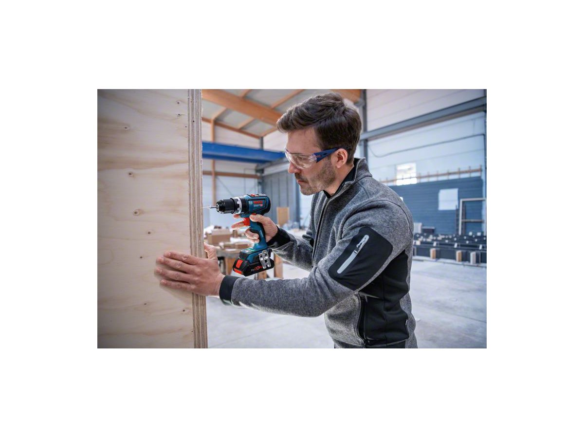 BOSCH Akku-Schlagbohrschrauber GSB 18V-90, 2x5,0 Ah, Ladegerät, L-BOXX