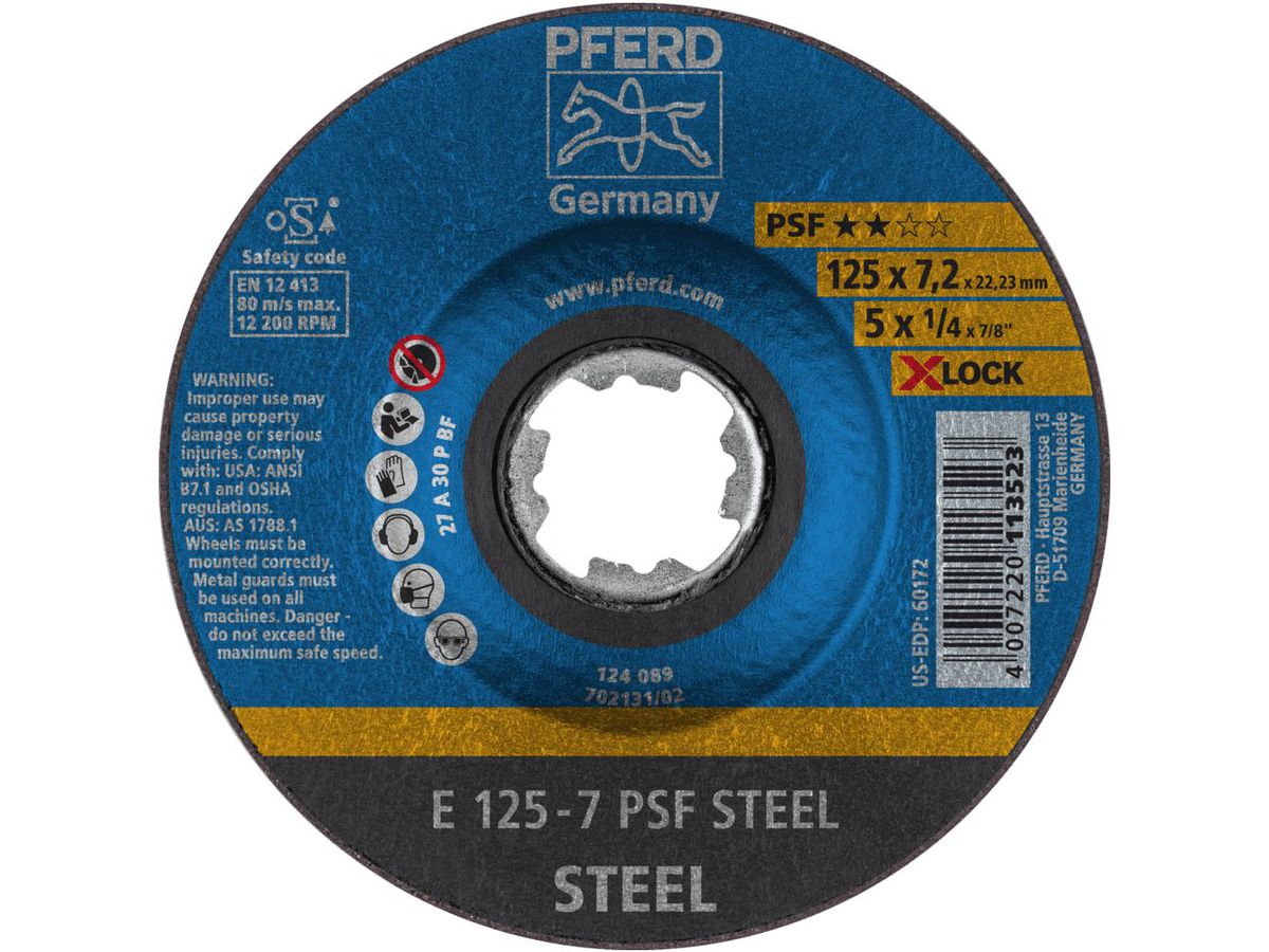 PFERD Schruppscheibe PSF X-LOCK STEEL 125x7,0mm