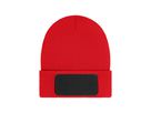 DAIBER Strickmütze mit Patch 10x5cm red MB7407