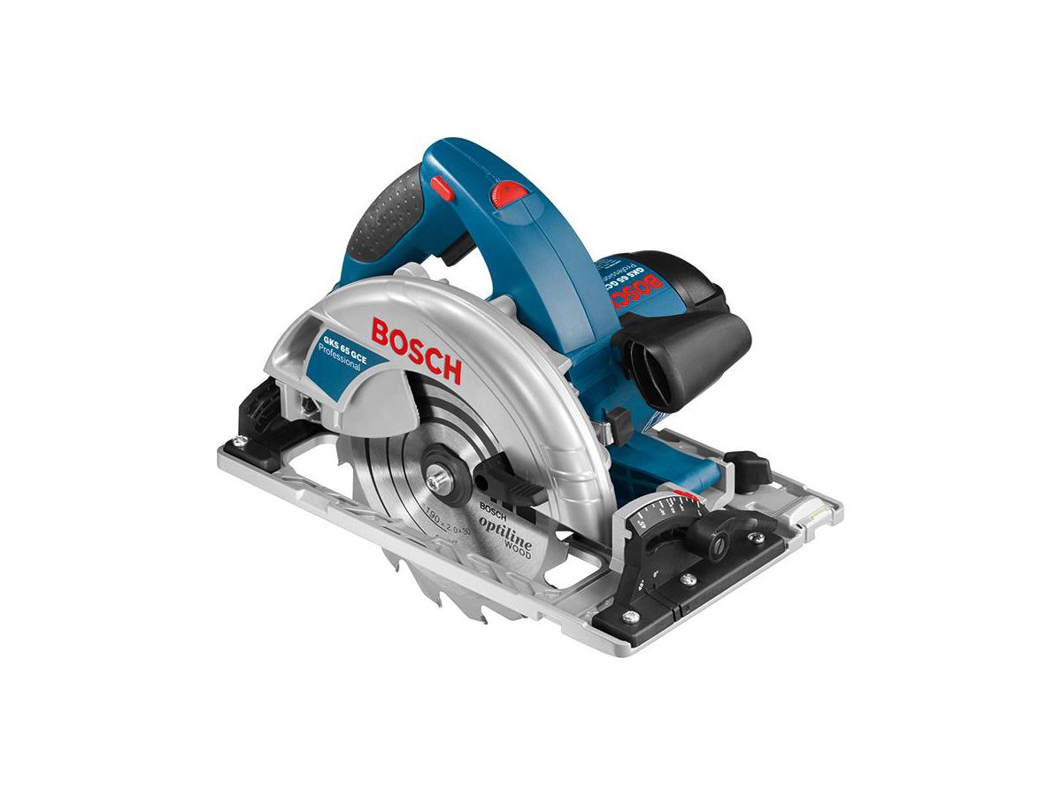 Bosch Handkreissäge GKS 65 GCE + FSN 1400 in L-Boxx