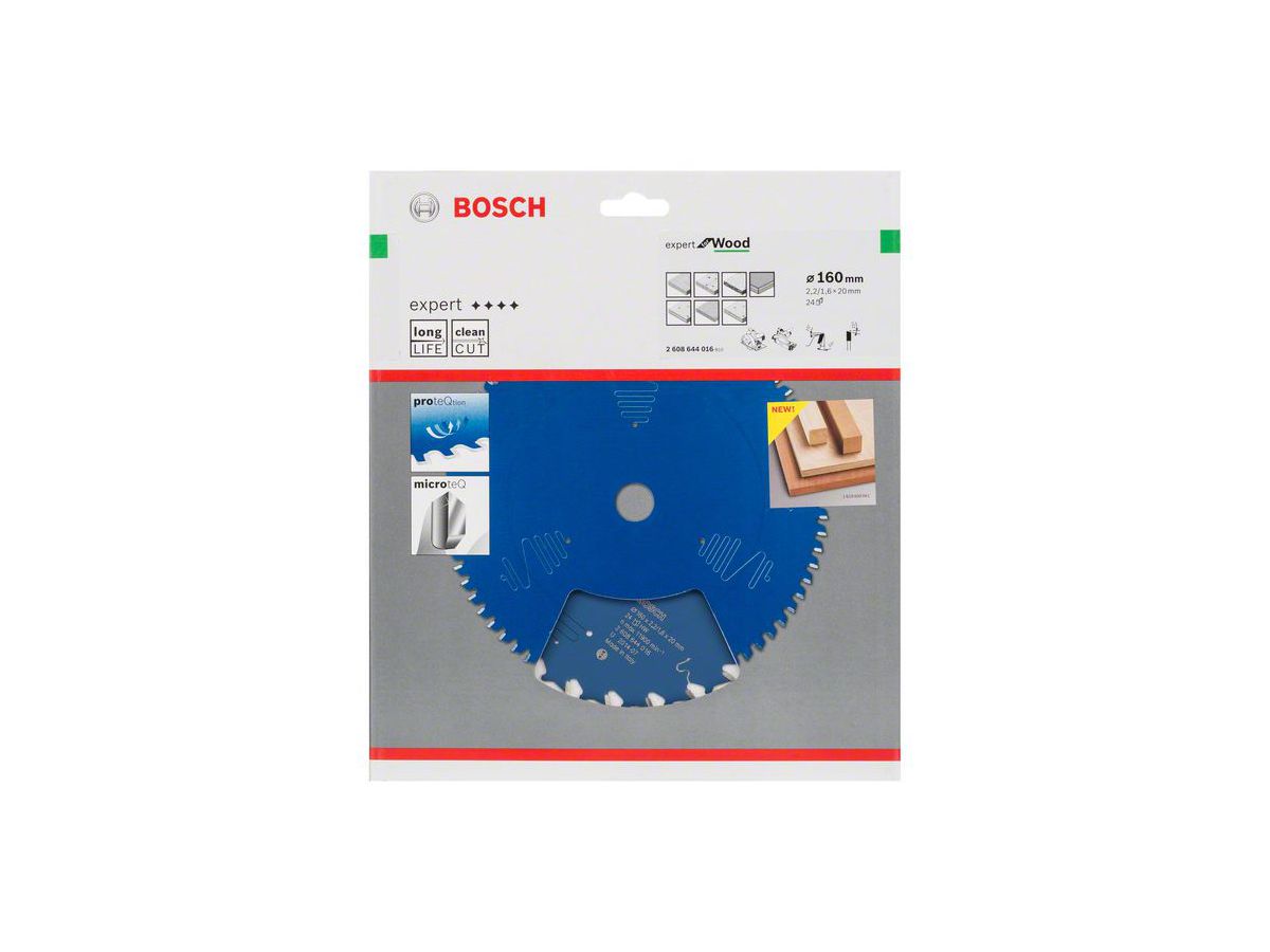 BOSCH Kreissägeblatt Expert for Wood 160x20x2,2/1,6 mm, 24 Z