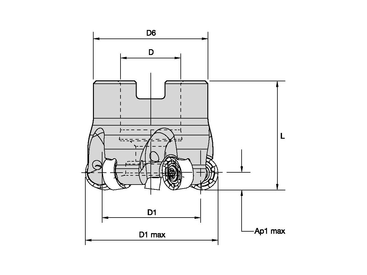 KENNAMETAL KDR400R1608S150L200 RODEKA IC16 D=4.00 Z=8 SHELL MILL