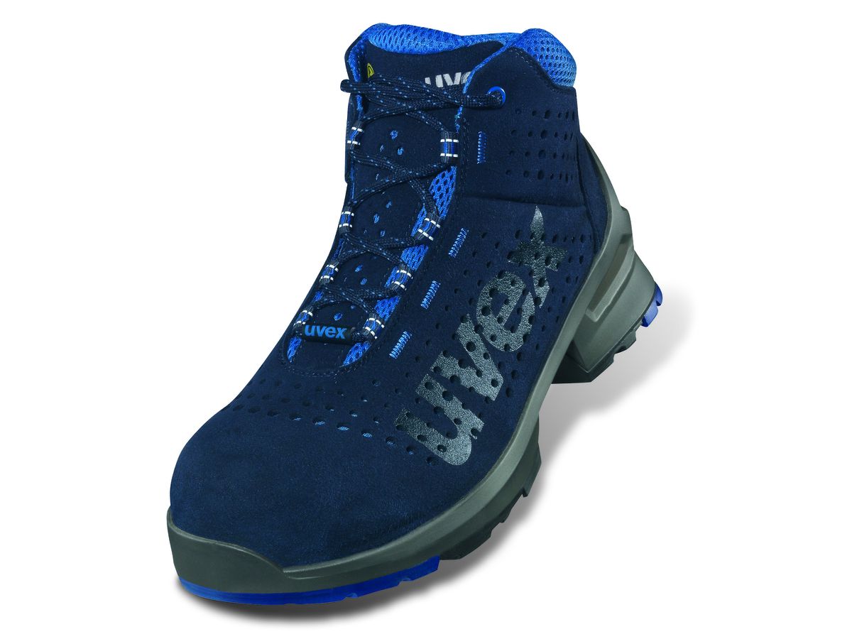 UVEX 1 Sicherheits-Stiefel 8532.8 S1 SRC blau perforiert, Weite 11, Gr. 39