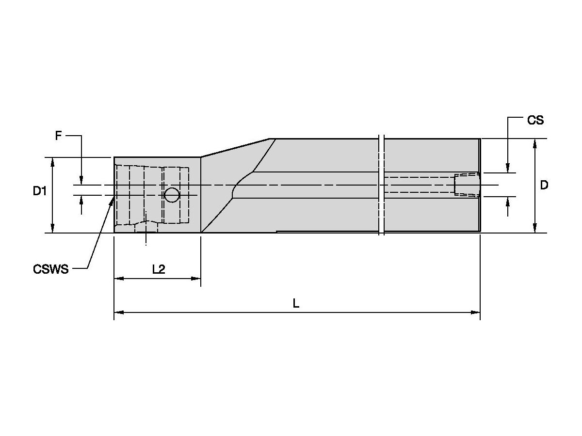 Zylinderschaft,lange Ausführung KM63ECMS80W - Spanneinheit