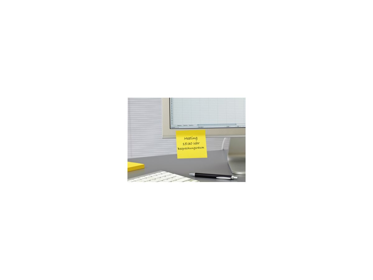 Post-it Haftnotiz Super Sticky Z- Notes R3306SR 76x76mm sort 6 St./Pa