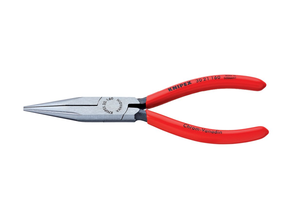Long-nosed pliers 160mm half rd.jaws Knipex