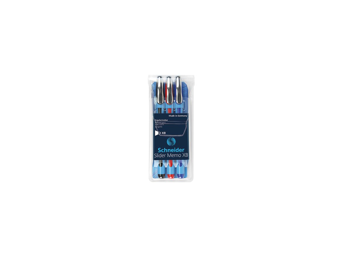Schneider Kugelschreiber Slider Memo XB 150293 sortiert 3 St./Pack