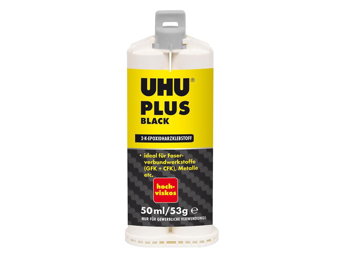 UHU Plus Black Hochviskos Zwei- Komponentenkleber 45685 50ml