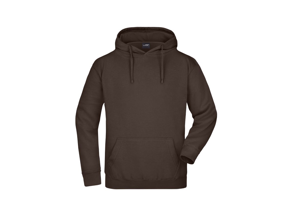 JN Hooded Sweat JN047 80%BW/20%PES, brown, Größe L