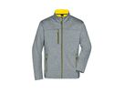 Men's Softshell Jacket JN1148 Fb. dark-melange/yellow, Gr. M