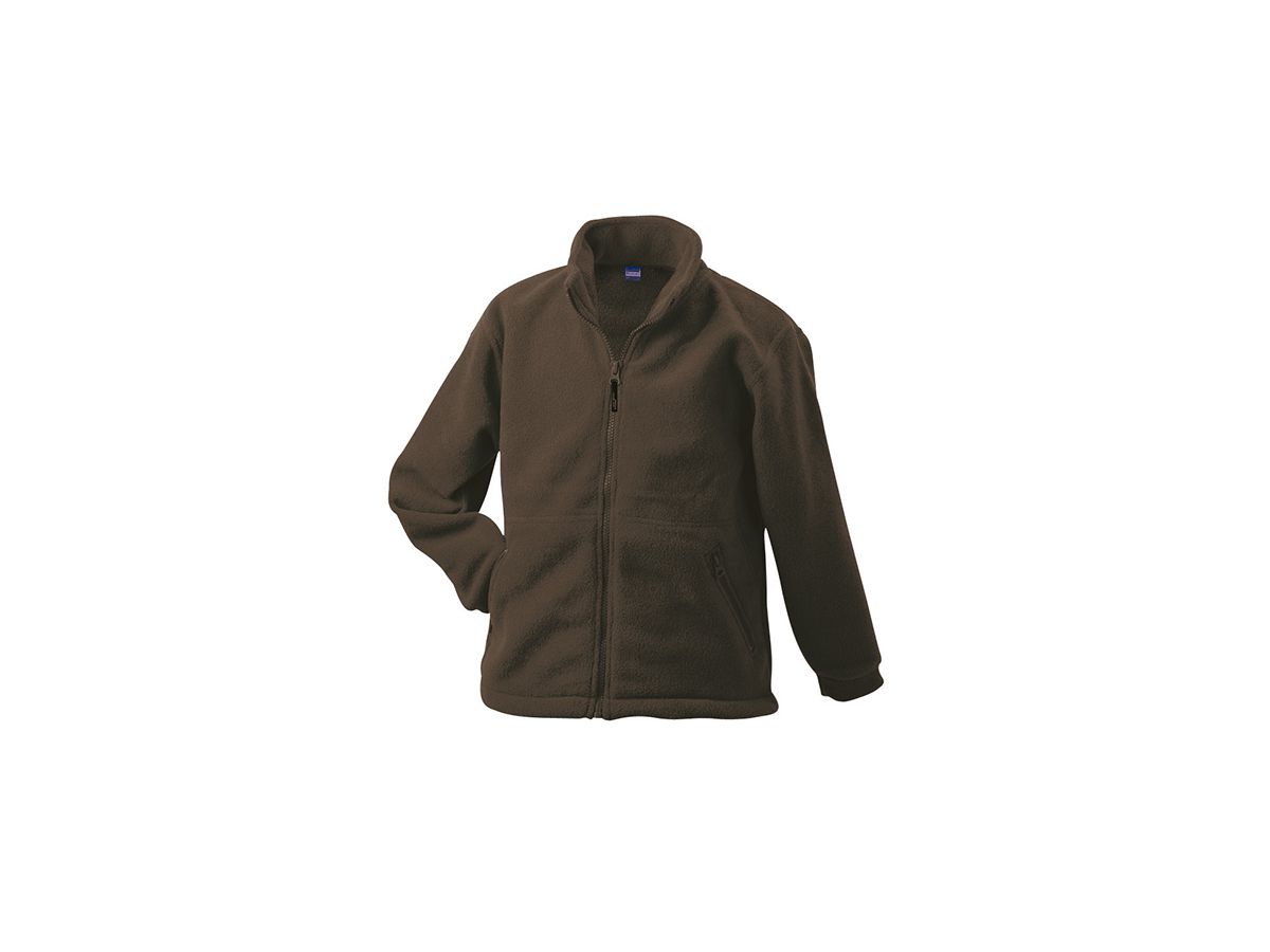 JN Full-Zip Fleece Junior JN044K 100%PES, brown, Größe S