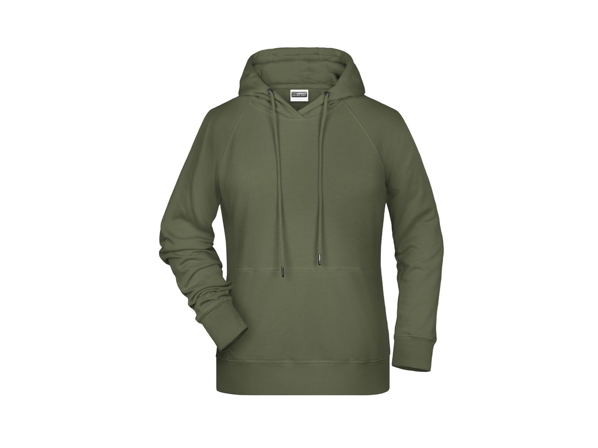 JN Ladies' Hoody 8023 olive, Größe M