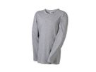 JN Junior Shirt lang Medium JN913K 100%BW, grey-heather, Größe XS