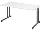 Schreibtisch C-Fuß 1600x800 mm Weiß