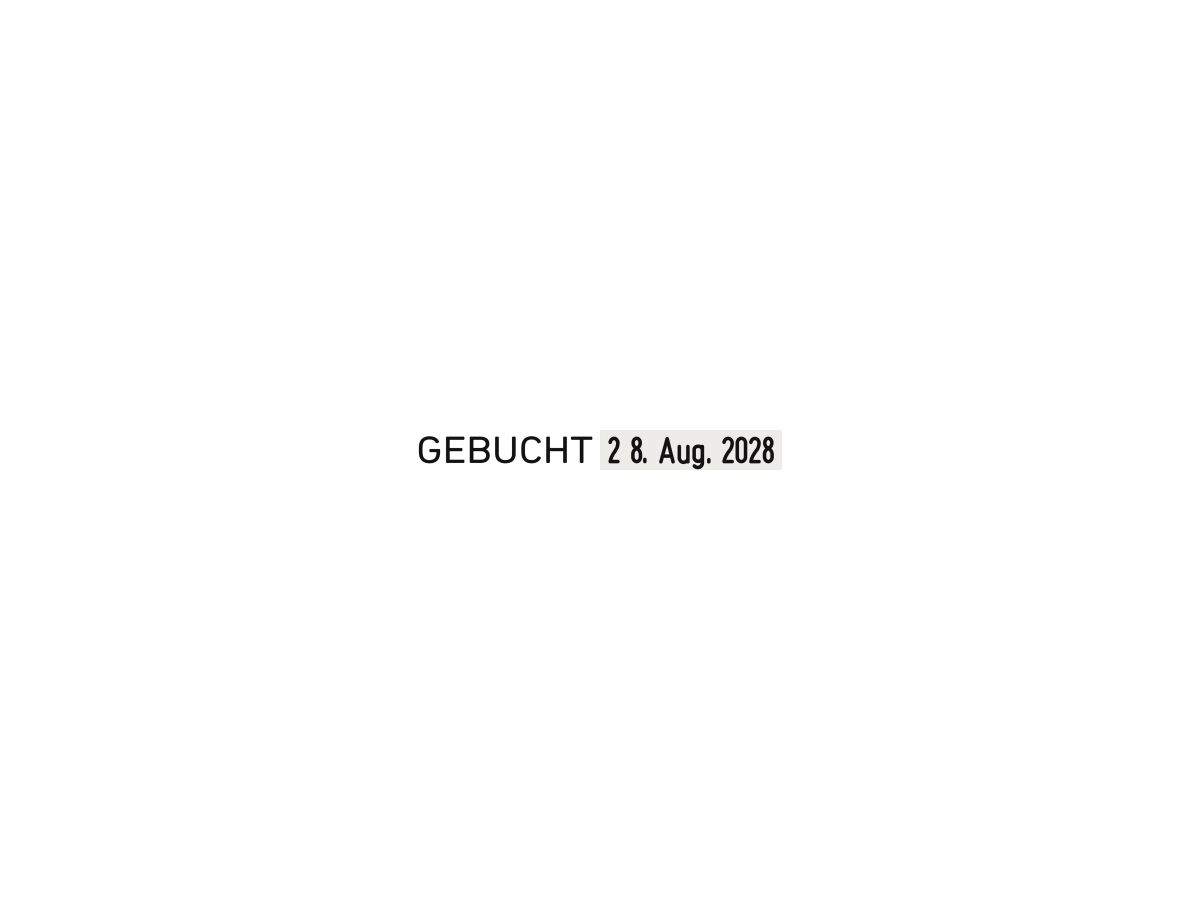 trodat Wortbandstempel Classic 1117 20442 8x7x2cm silber/lichtgrau/rot