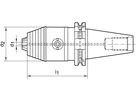 Korte boorhouder DIN69871 ADB R/L 0,5-13 mm SK 50 FORTIS