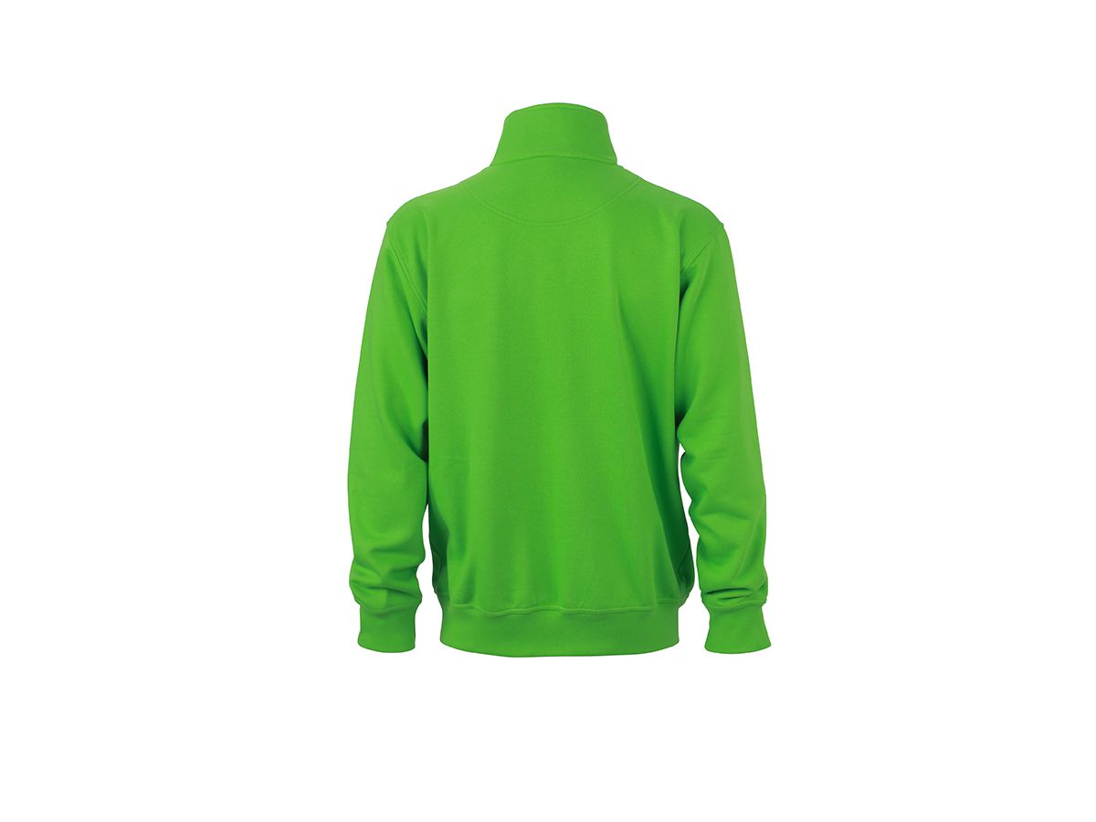 JN Workwear Sweat Jacket JN836 70%BW/30%PES, lime-green, Größe XS