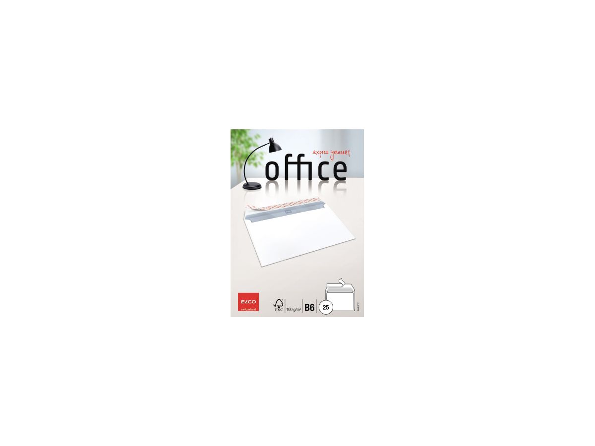 ELCO Briefumschlag Office 7449212 B6 oF hk weiß 25 St./Pack.