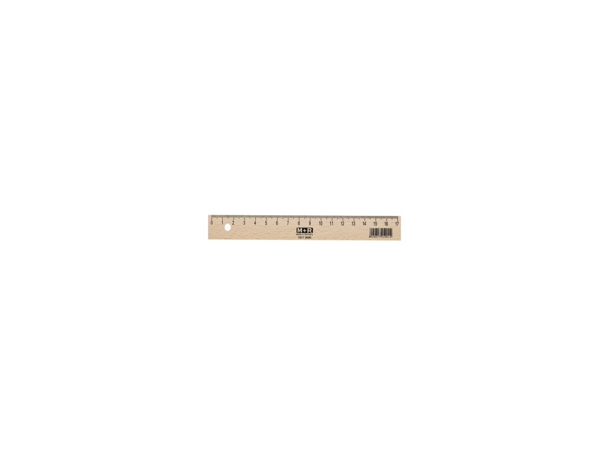 M+R Lineal 232205400 17cm Holz naturbelassen buche