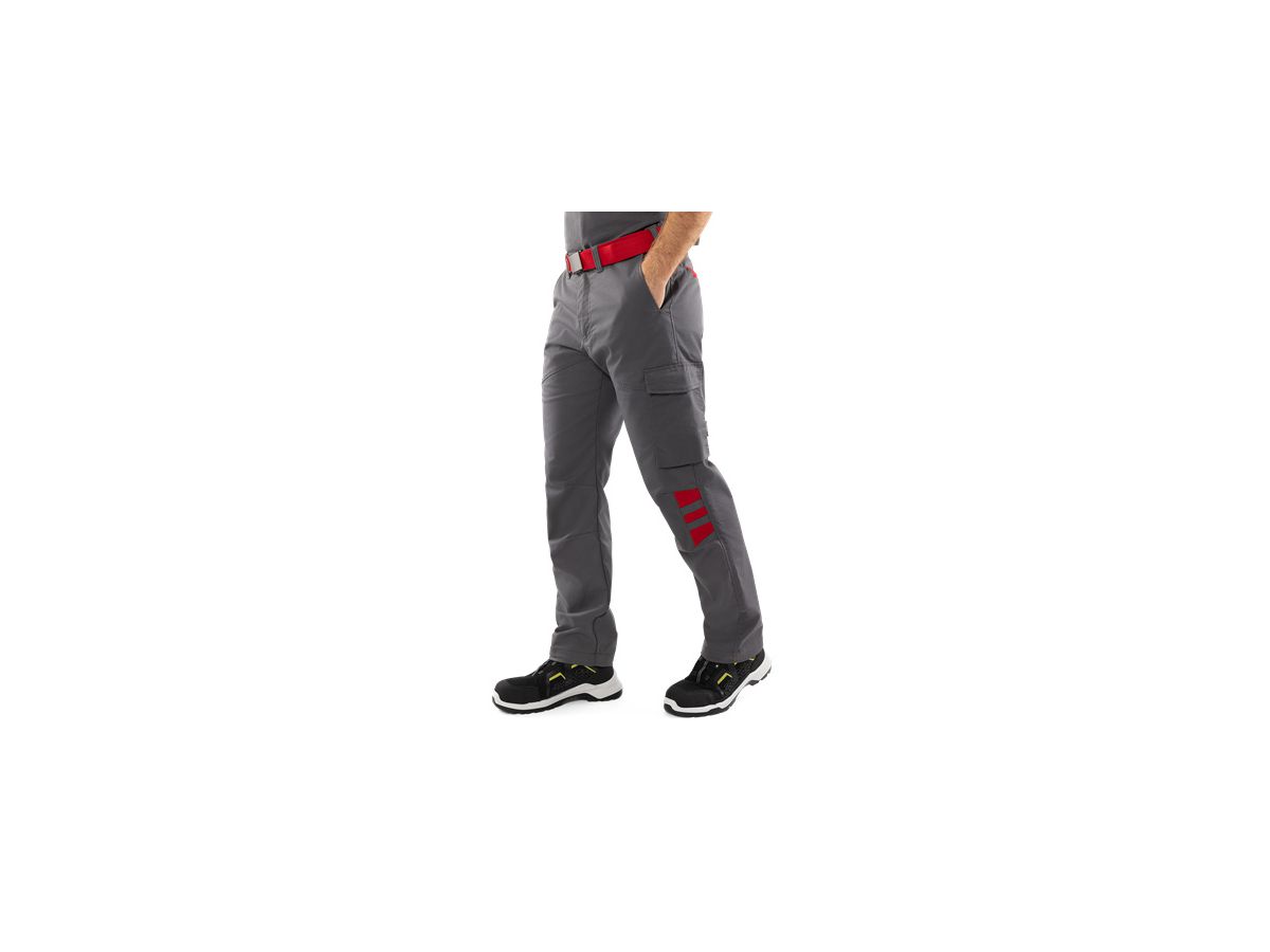 FRISTADS GREEN Bundhose 2930 GWM Gr. C52, grau/rot, 301026