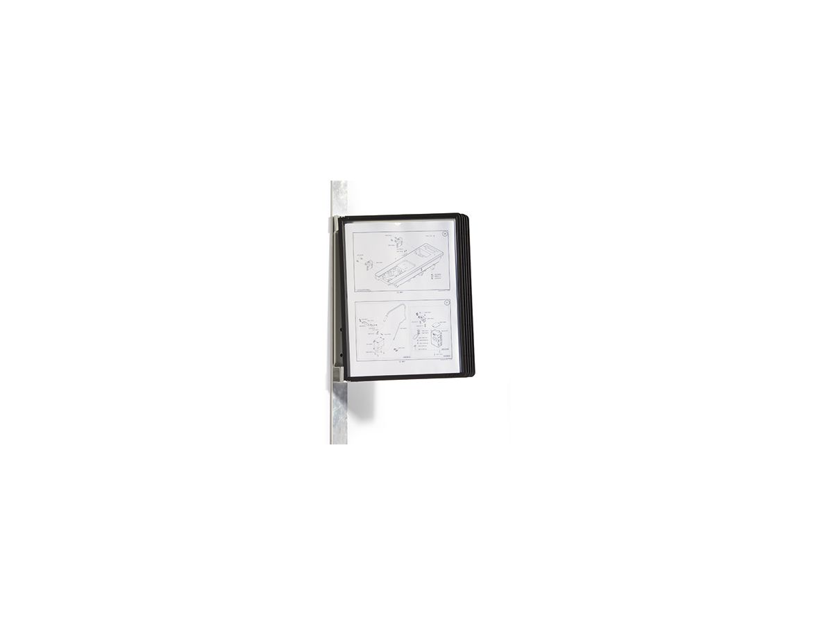 DURABLE Sichttafelwandhalter VARIO MAGNET WALL 5 591401 gr +5Tafeln sw