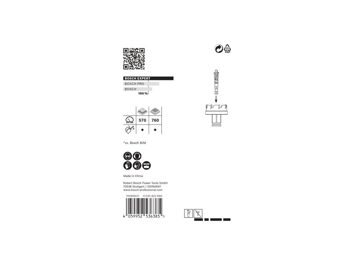 BOSCH Lochsäge Carbide EXPERT SheetMetal 21 mm
