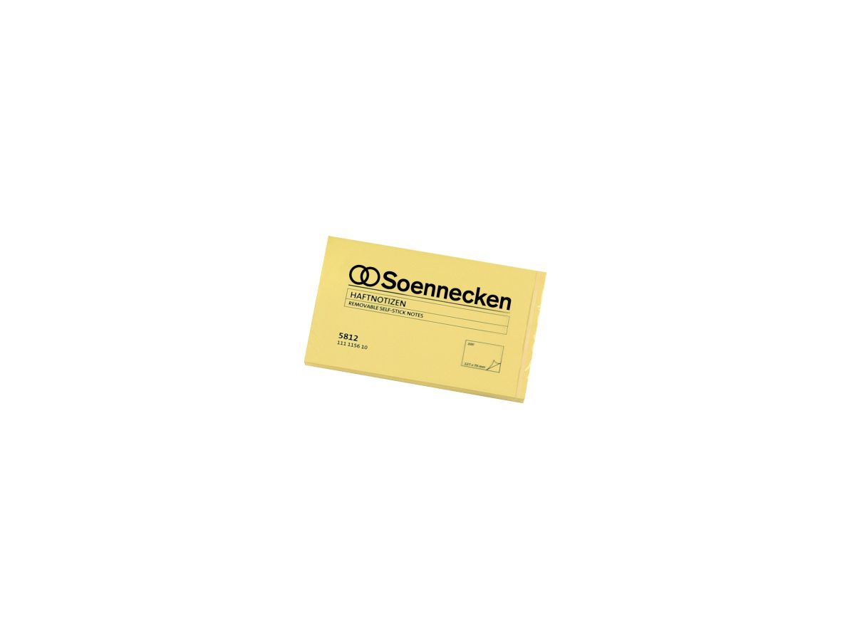 Soennecken Haftnotiz 5812 127x76mm 100Blatt gelb