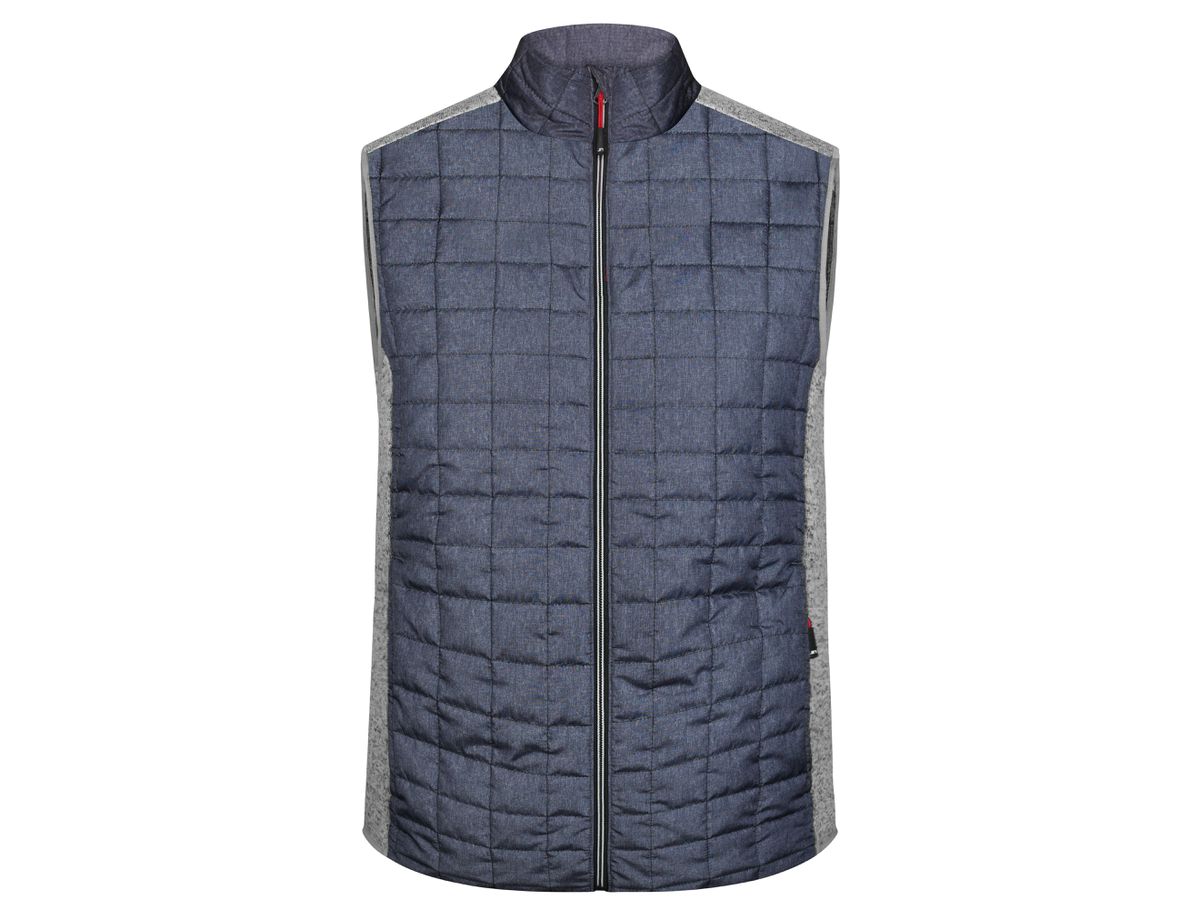 JN Men's Knitted Hybrid Vest JN740 light-melange/anthracite-melange Gr. M