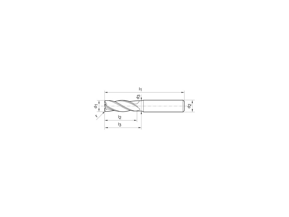 GÜHRING HSC-Kopierfräser-WN VHM Signum HA Z4 e.l., 12/2mm
