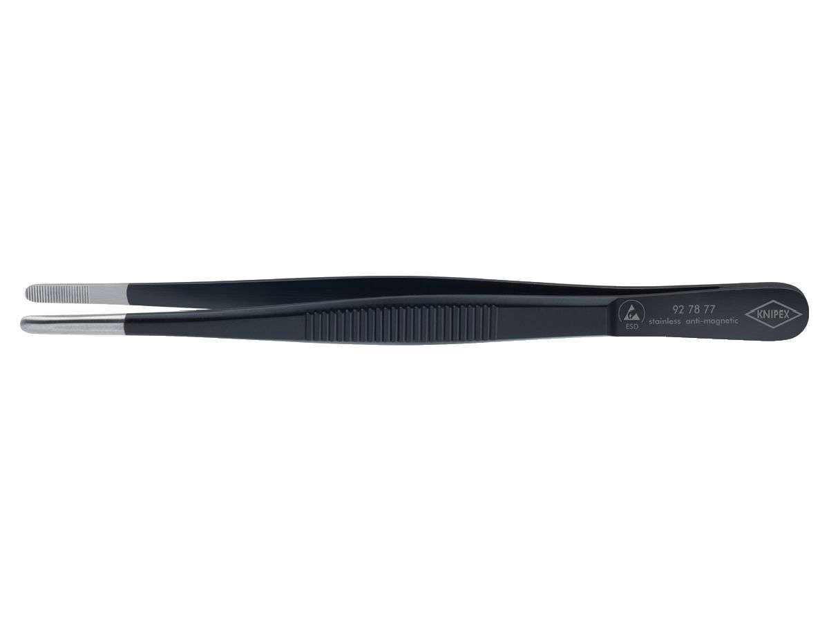 ESD tweezers round 3.5mm 145mm black Knipex