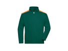 JN Sweatshirt mit Stehkragen JN868 dark-green/orange, Größe XS