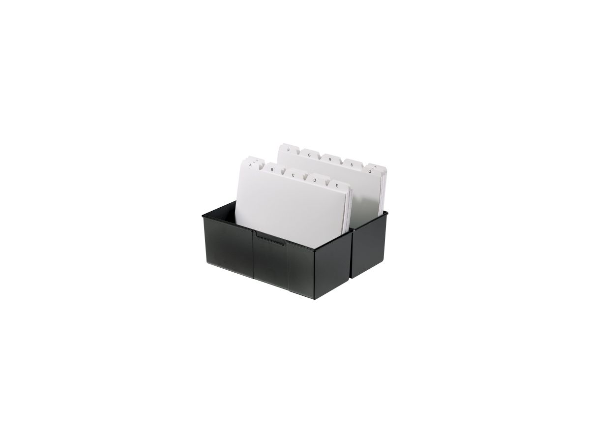 HAN Karteikasten 975-13 DIN A5 quer max. 450Karten PS schwarz