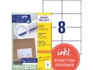 Avery Zweckform Etikett 3427-200 105x74mm weiß 1.600 St./Pack.
