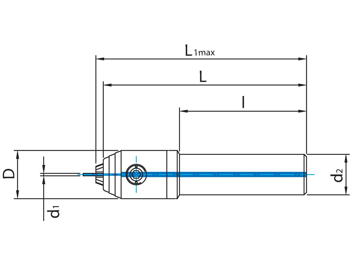MICRO-univ.drill chuck cyl.20x100 0.2-3.4mm WTE