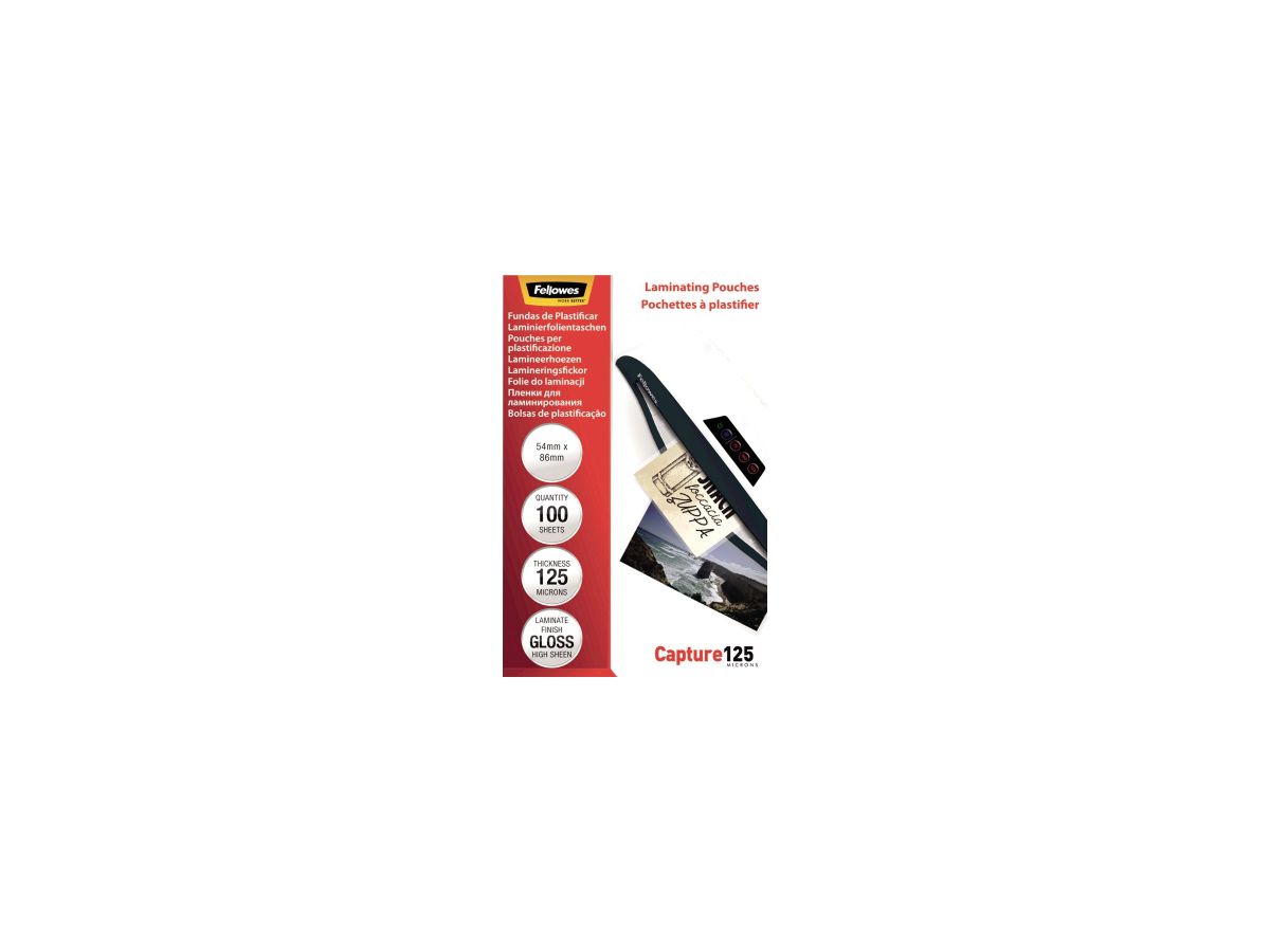Fellowes Laminierfolie Capture 125 Mikron 5306302 54x86 100 St./Pack.