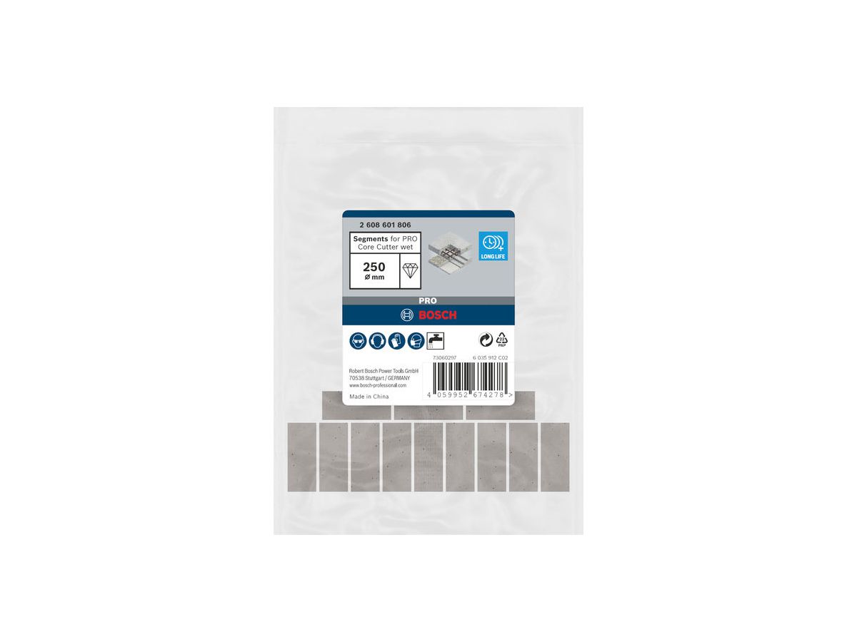 BOSCH Segmente für Diamantbohrkrone PRO 250 mm