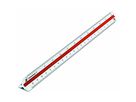 RUMOLD Dreikantmaßstab 160/1/30 Architekt 1 30cm Kunststoff weiß