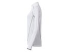 JN Ladies' Sports Shirt Longsleeve JN497 white/silver, Größe XXL