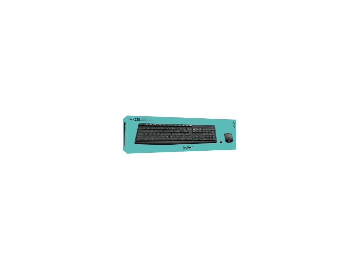 Logitech Tastatur-Maus-Set MK235 920-007905 grau 2 St/Pack.