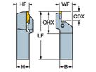 COROMANT CoroCut 1-2 Schaftwerkzeug zum Axialeinstechen RF123J050-16B-120BM