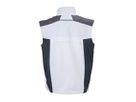 JN Workwear Vest JN822 65%PES/35%BW, white/carbon, Größe 2XL