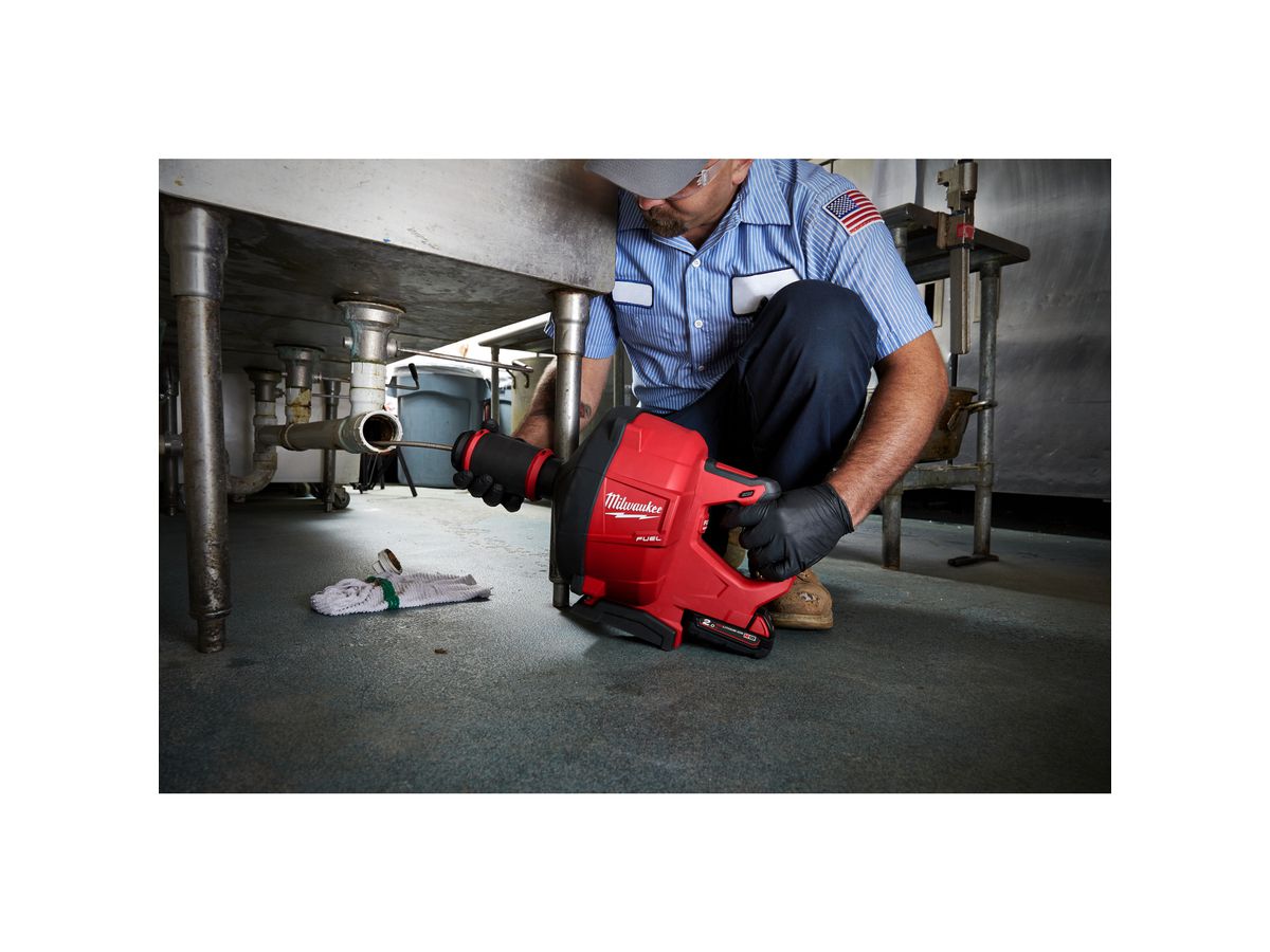 MILWAUKEE Akku-Rohrreiniger Fuel, 10 mm M18FDCPF10-201C, 1x2Ah, Solo, im Eimer