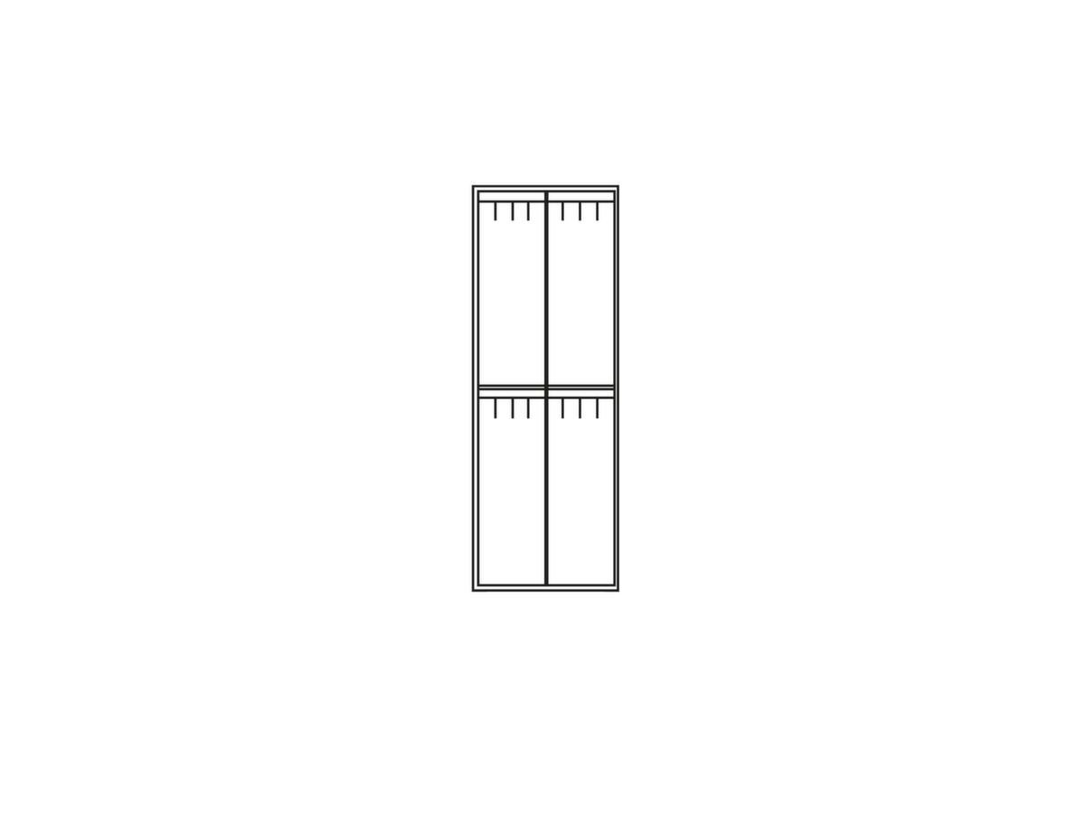 C+P locker met dubbele afdeling Evolo H 1850 x B 610 x D 500 mm
