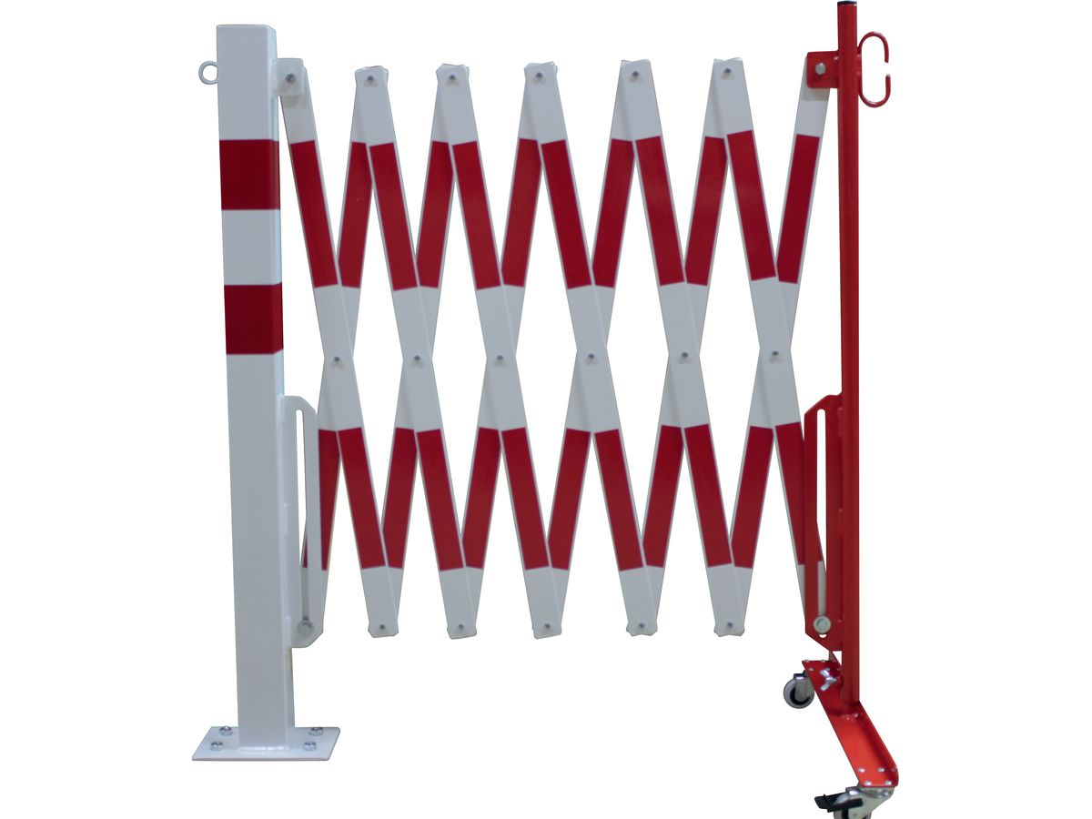 Sperrfosten 70x70 rot-weiss dübeln