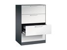 C+P Hängeregistraturschrank Asisto 146223412S10072 A4 2bahnig sgr/lgr
