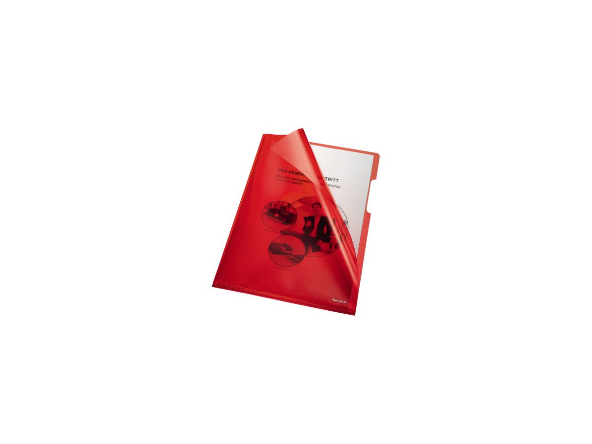 Bene Sichthülle 205000RT DIN A4 HPVC rot 100 St./Pack.