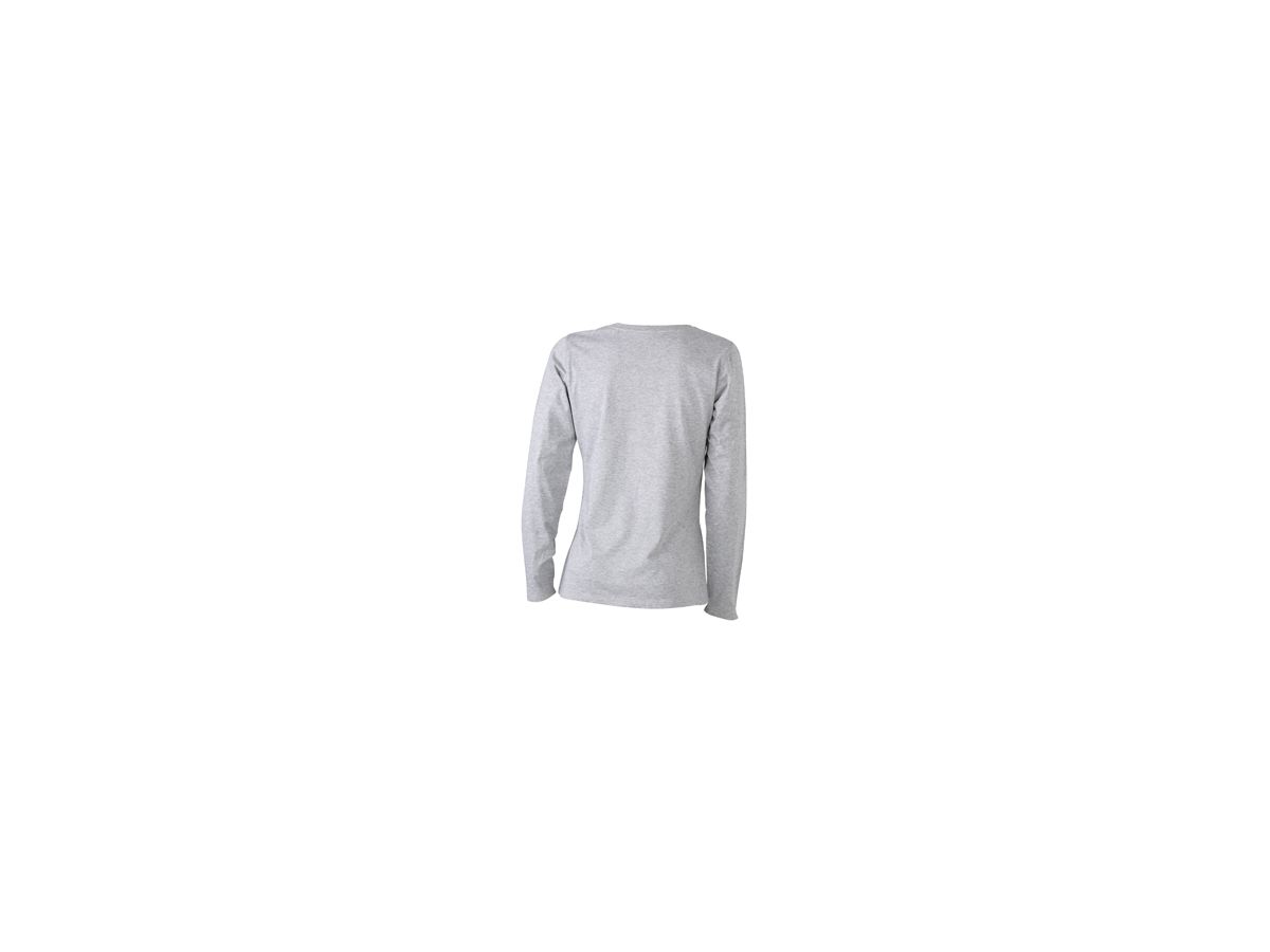 JN Ladies Shirt lang Medium JN903 100%BW, grey-heather, Größe 3XL