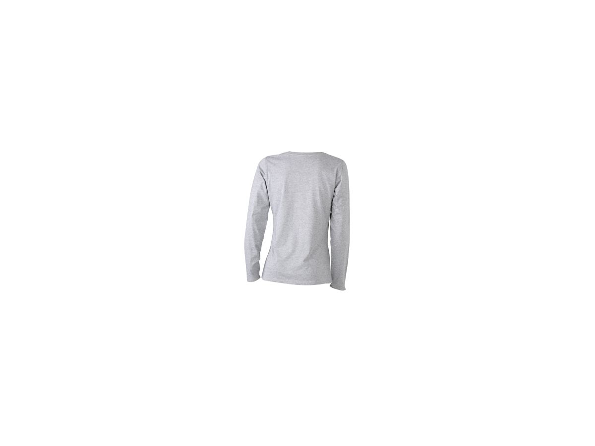JN Ladies Shirt lang Medium JN903 100%BW, grey-heather, Größe M