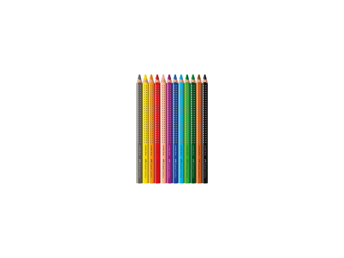 Faber-Castell Farbstift Jumbo GRIP 110912 farbig sortiert 12 St./Pack.